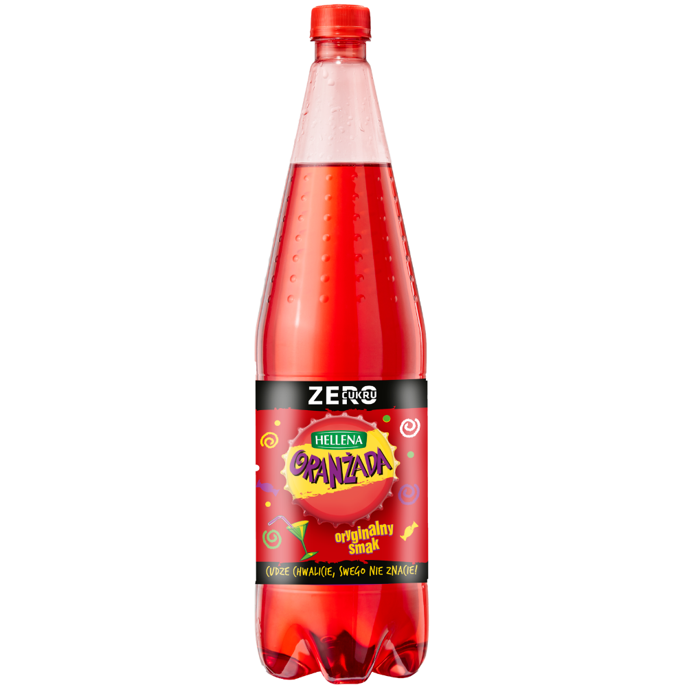 Oranżada Hellena czerwona zero 1,25l napój gazowany 0 kcal