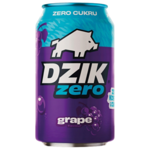 Napój gazowany WK Dzik Zero Bezkofeinowy Grape winogronowy puszka 330ml