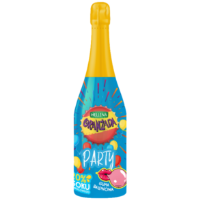 Oranżada musująca Hellena Party o smaku gumy balonowej butelka 750ml