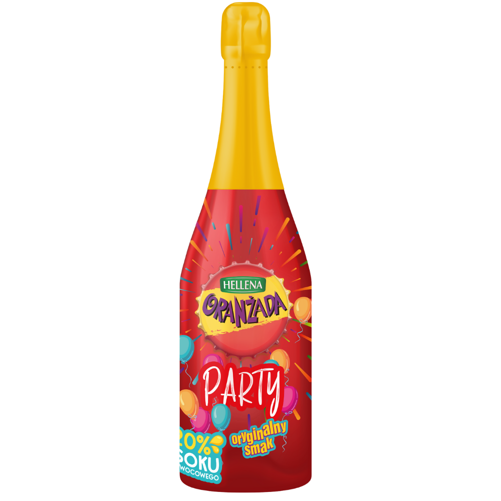 Oranżada musująca Hellena Party o smaku jabłkowym butelka 750ml