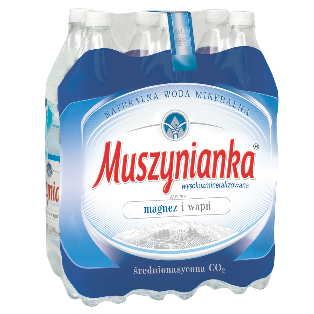 Woda MUSZYNIANKA średnionasycona CO2 1,5 l - obrazek 2