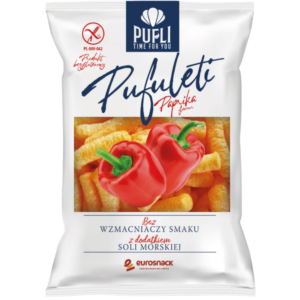 Chrupki kukurydziane Pufli Pufuleti o smaku paprykowym opakowanie 80g