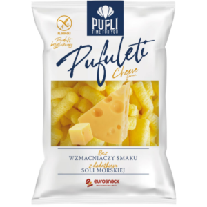 Chrupki kukurydziane Pufli Pufuleti o smaku serowym opakowanie 80g