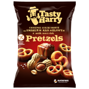 Chrupki Tasty Harry orzechowe ze słonym karmelem i solą morską opakowanie 100g