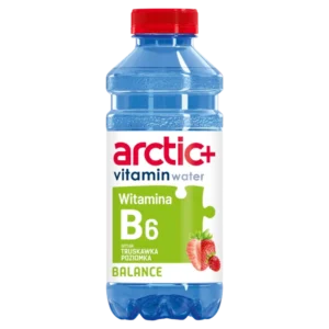 Arctic+ woda smakowa vitamin balance truskawka-poziomka 600 ml