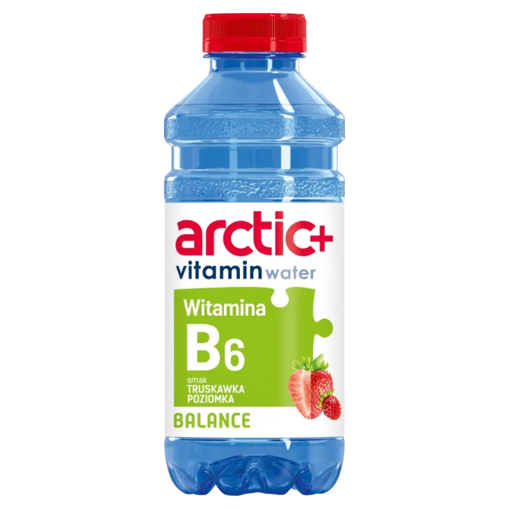 Arctic+ woda smakowa vitamin balance truskawka-poziomka 600 ml