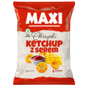 hrupki kukurydziane Maxi o smaku ketchupowo-serowym paczka 130g