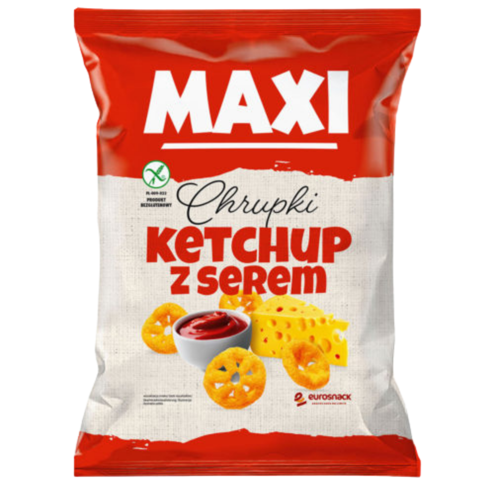hrupki kukurydziane Maxi o smaku ketchupowo-serowym paczka 130g