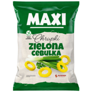 Chrupki kukurydziane Maxi o smaku zielonej cebulki paczka 130g