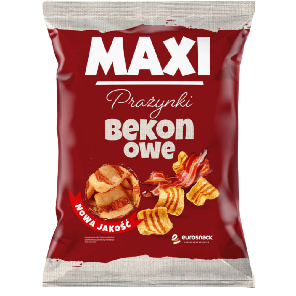 Prażynki Maxi o smaku bekonowym paczka 130g