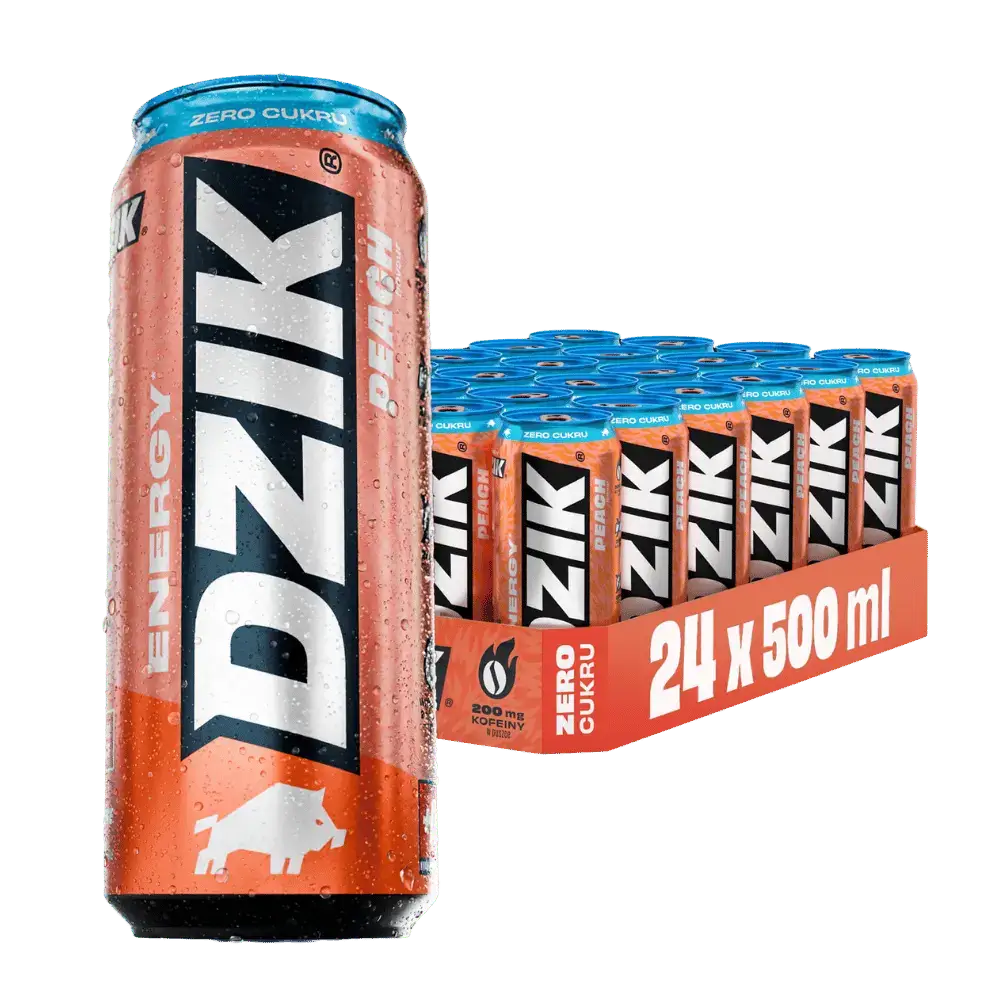 DZIK 0,5L ENERGY PEACH